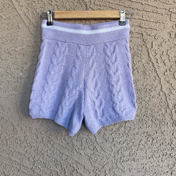 MANGO SET Lavender Cableknit Sweater Vest & Knit Shorts Co-ord Set - Picture 11 of 12